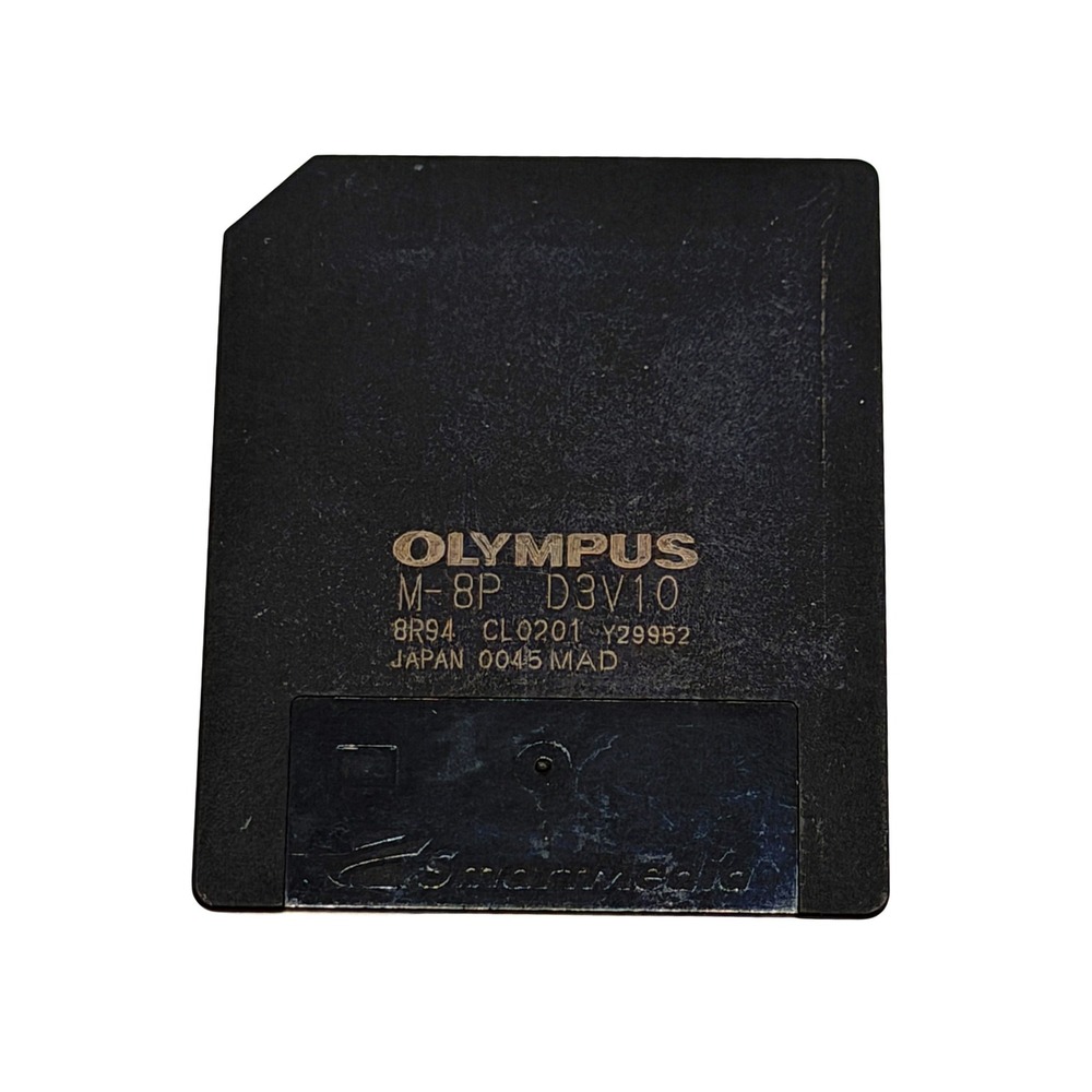 Olympus 8MB SmartMedia Card M-8P D3V10 3.3V Vintage Memory Card Japan